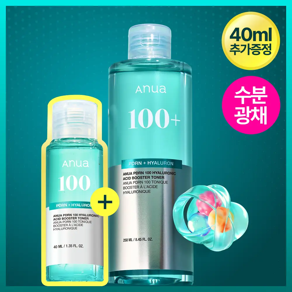 [수지 PICK] 아누아 피디알엔 100 히알루론산 부스터 토너 250ml 기획 (+40ml)